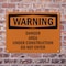 Signmission Danger Area Under Construction Do Not Enter OSHA Warning Sign, Plastic, 14in W x 10in L, 2PK OS-2PACK-WS-P-1014-L-12034 - alternate 6